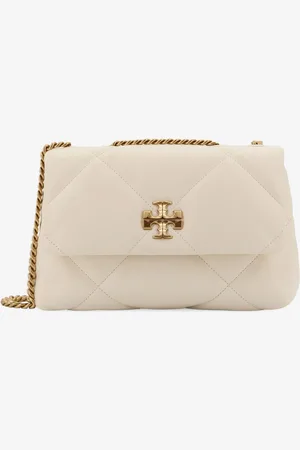 Tory Burch Kira matelassé leather shoulder bag with metal logo - - gender_Woman