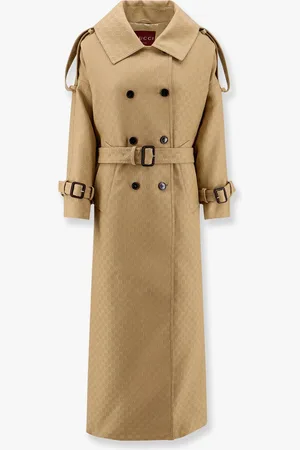 Gucci Wool and silk crepe coat with all-over GG motif - - gender_Woman