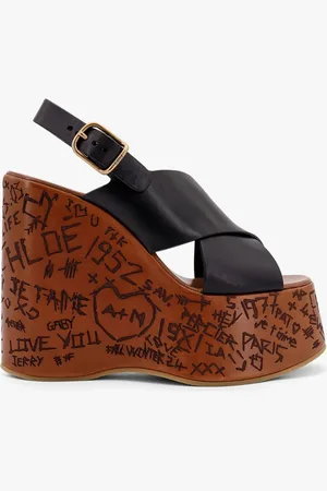 Chloé Maxime leather sandals with wedge - - gender_Woman