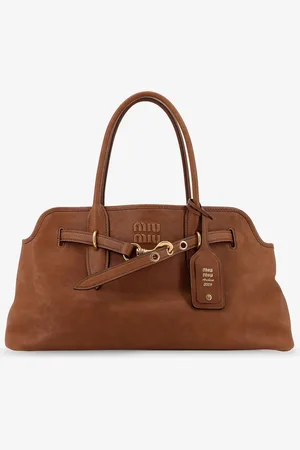 Miu Miu Adventure leather shoulder bag with lettering logo - - gender_Woman
