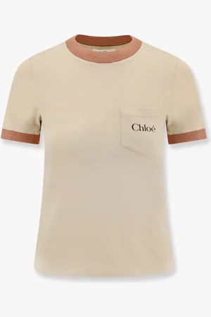 Chloé Cotton t-shirt with contrasting profiles - - gender_Woman