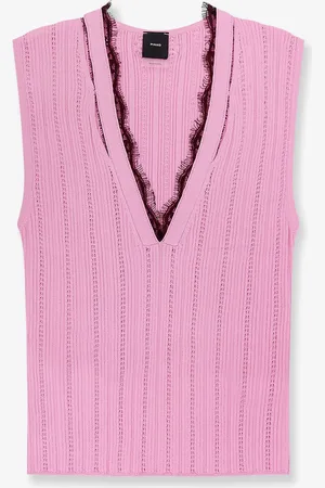 Pinko Montanaia sleeveless ribbed viscose blend sweater - - gender_Woman