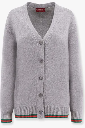 Gucci Wool and cashmere cardigan with web detail - - gender_Woman