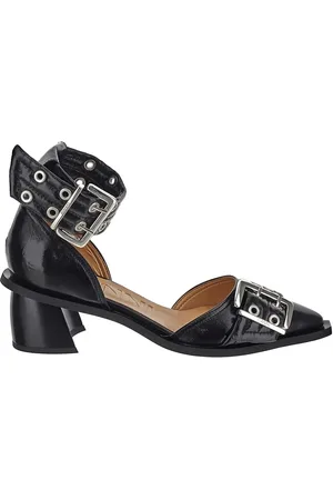Ganni Buckle Open Cut Pump
