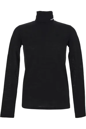Jil Sander Logo Print Turtleneck Sweater