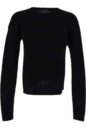Rick Owens Megarib Cotton Knit Round Neck Sweater