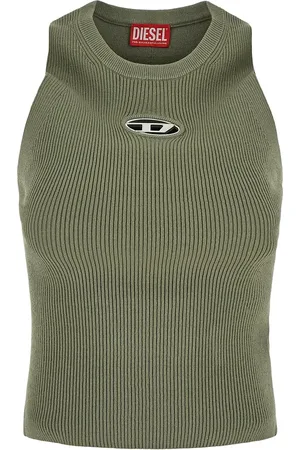 Diesel M-ONERVAX Ribbed-Knit Turtleneck Top