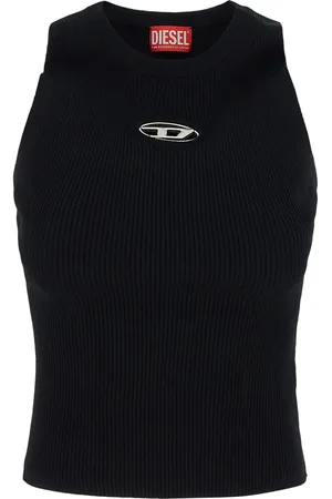 Diesel M-ONERVAX Ribbed-Knit Turtleneck Top