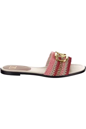 VALENTINO GARAVANI VLogo Signature Slide Sandal with Crochet Embroidery