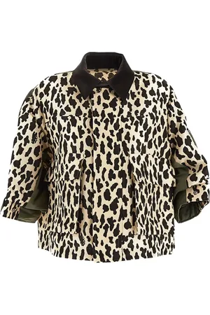 SACAI Leopard print zip blouson