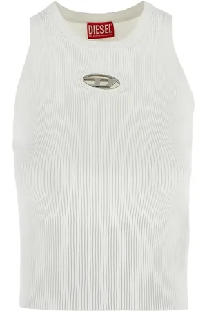Diesel M-ONERVAX Ribbed-Knit Turtleneck Top