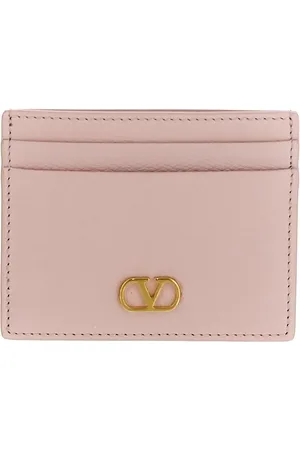 VALENTINO GARAVANI Rockstud Calfskin Cardholder with Zipper