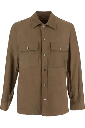 SALVATORE SANTORO Camicia casual in pelle