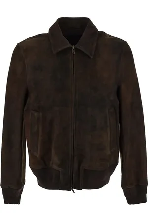 SALVATORE SANTORO Bomber in pelle scamosciata