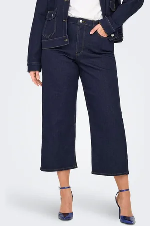 ONLY Carmadison Korkea Vyötärö Wide Leg Fit Lyhyt Farkut