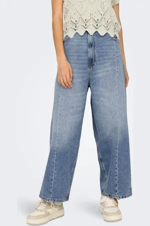 ONLY Onlzane Korkea Vyötärö Loose Fit - Cropattu Farkut