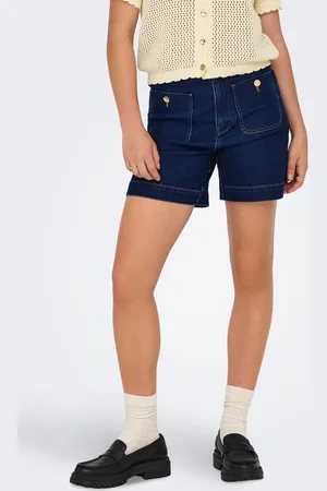 ONLY Onlmadeline Korkea Vyötärö Regular Fit Farkkushortsit