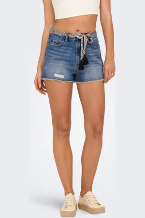 ONLY Jdybeate Korkea Vyötärö Skinny Fit Farkkushortsit