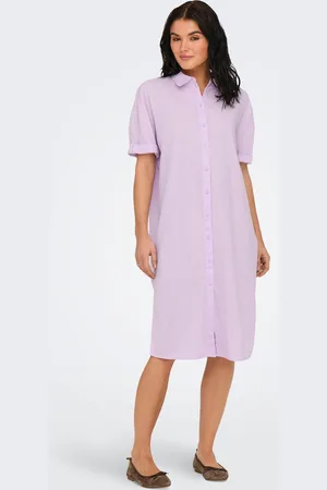ONLY Loose Fit Paitakaulus Runsaat Hihat Midimekko