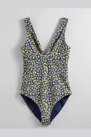 & OTHER STORIES Printed V-Cut Swimsuit