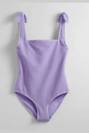 & OTHER STORIES Textured Bow Tie Swimsuit