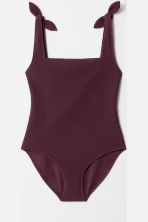 & OTHER STORIES Textured Bow Tie Swimsuit