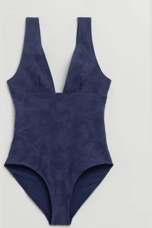& OTHER STORIES Tulip Textured V-Cut Swimsuit