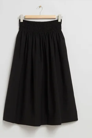& OTHER STORIES Smock-Waist Midi Skirt