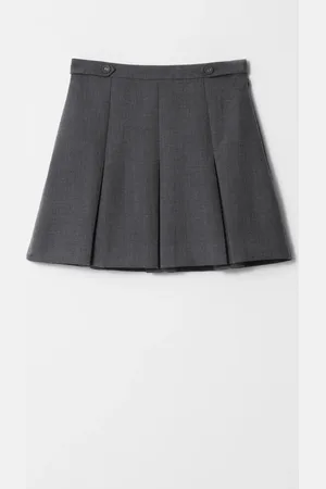 & OTHER STORIES Pleated Herringbone Mini Skirt
