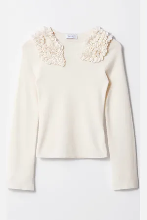 & OTHER STORIES Ruffled Merino-Blend Top