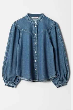 & OTHER STORIES Puff-Sleeve Denim Blouse