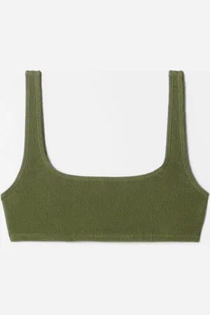 & OTHER STORIES Textured Square-Neck Bikini Top