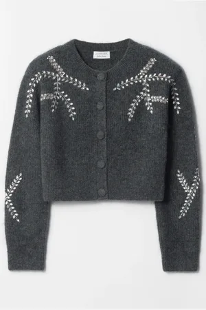 & OTHER STORIES Embroidered Mohair-Blend Cardigan