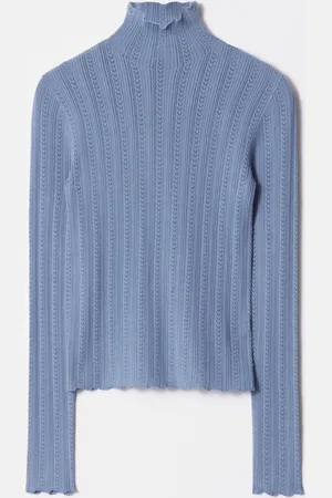 & OTHER STORIES Pointelle-Knit Turtleneck Top