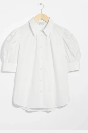 & OTHER STORIES Embroidered Puff-Sleeve Blouse