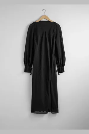 & OTHER STORIES Tie-Cuff Midi Dress