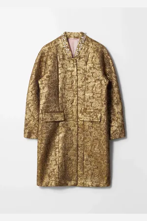 & OTHER STORIES Tailored Metallic Jacquard Coat