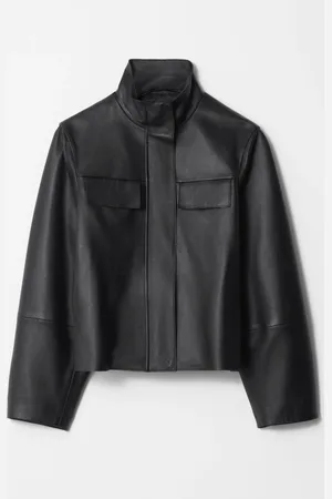 & OTHER STORIES Flap-Pocket Leather Jacket