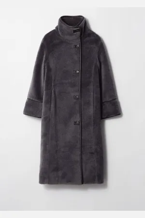 & OTHER STORIES Funnel-Neck Faux Shearling Coat