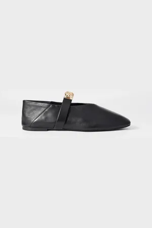 & OTHER STORIES Embellished Leather Ballet Flats