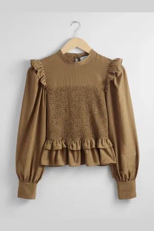 & OTHER STORIES Smocked Frill Blouse