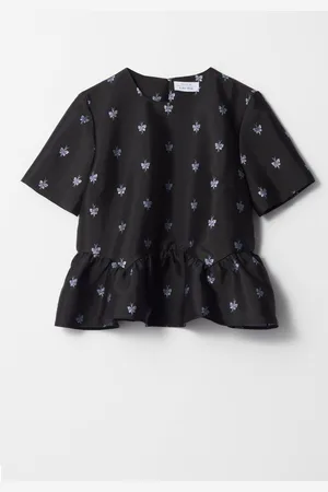 & OTHER STORIES Jacquard Peplum Top
