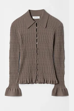 & OTHER STORIES Knitted Collar Cardigan
