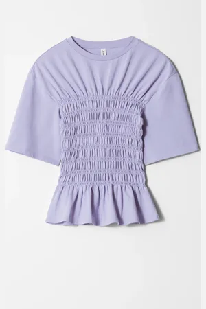 & OTHER STORIES Smocked Crewneck Top
