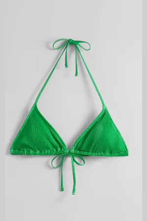 & OTHER STORIES Pleated Triangle Bikini Top
