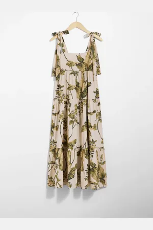 & OTHER STORIES Tiered Tie-Strap Midi Dress
