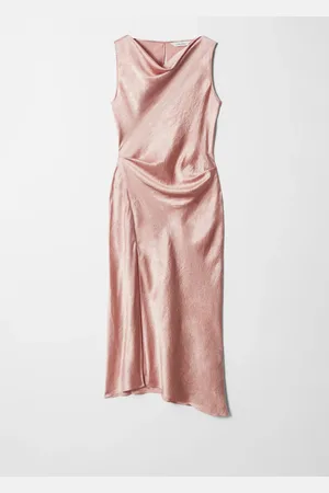 & OTHER STORIES Draped Satin Midi Dress