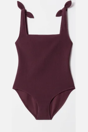 & OTHER STORIES Textured Bow Tie Swimsuit
