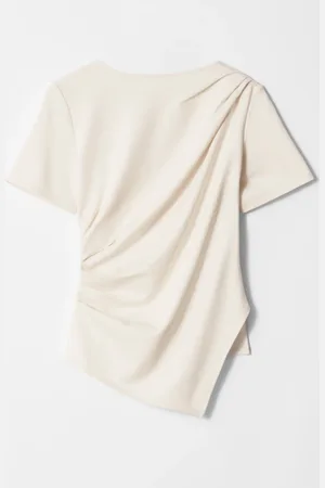 & OTHER STORIES Draped Asymmetric T-shirt