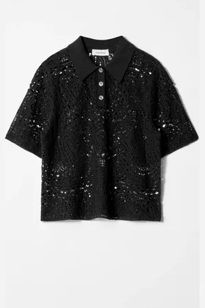 & OTHER STORIES Crochet Polo Top